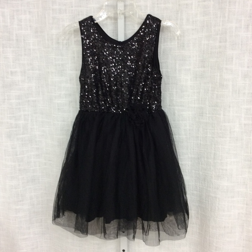 Children’s Place Black Sequin/Netting Size 7-8